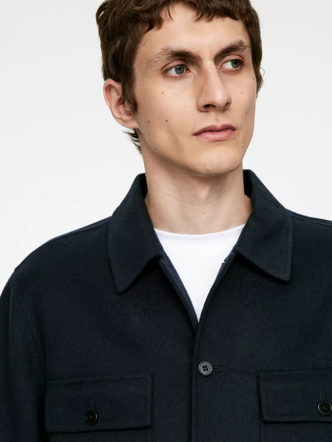 ARKET Dubbelvävd Skjorta I Ullblandning- Overshirts