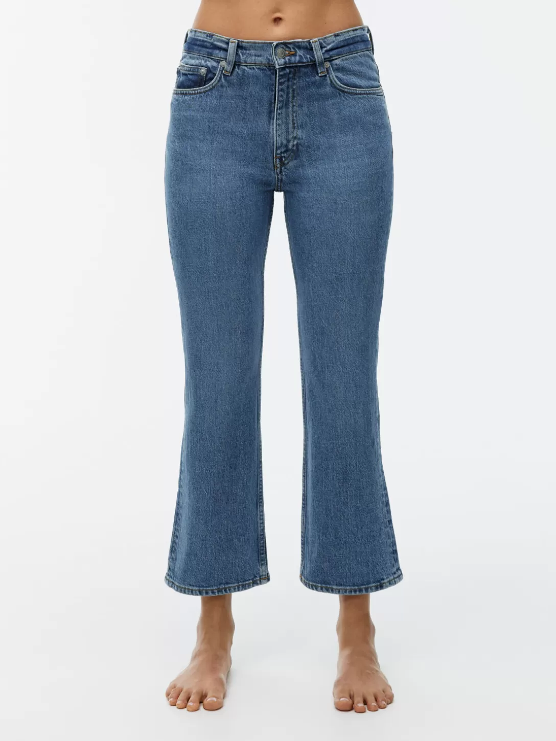 ARKET FERN CROPPED Utsvängda Stretchjeans- Jeans