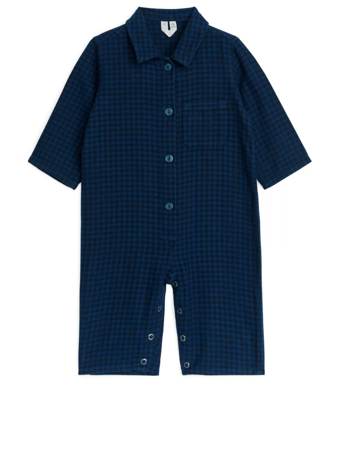 ARKET Ginghamrutig Jumpsuit I Flanell-Barn Bodies