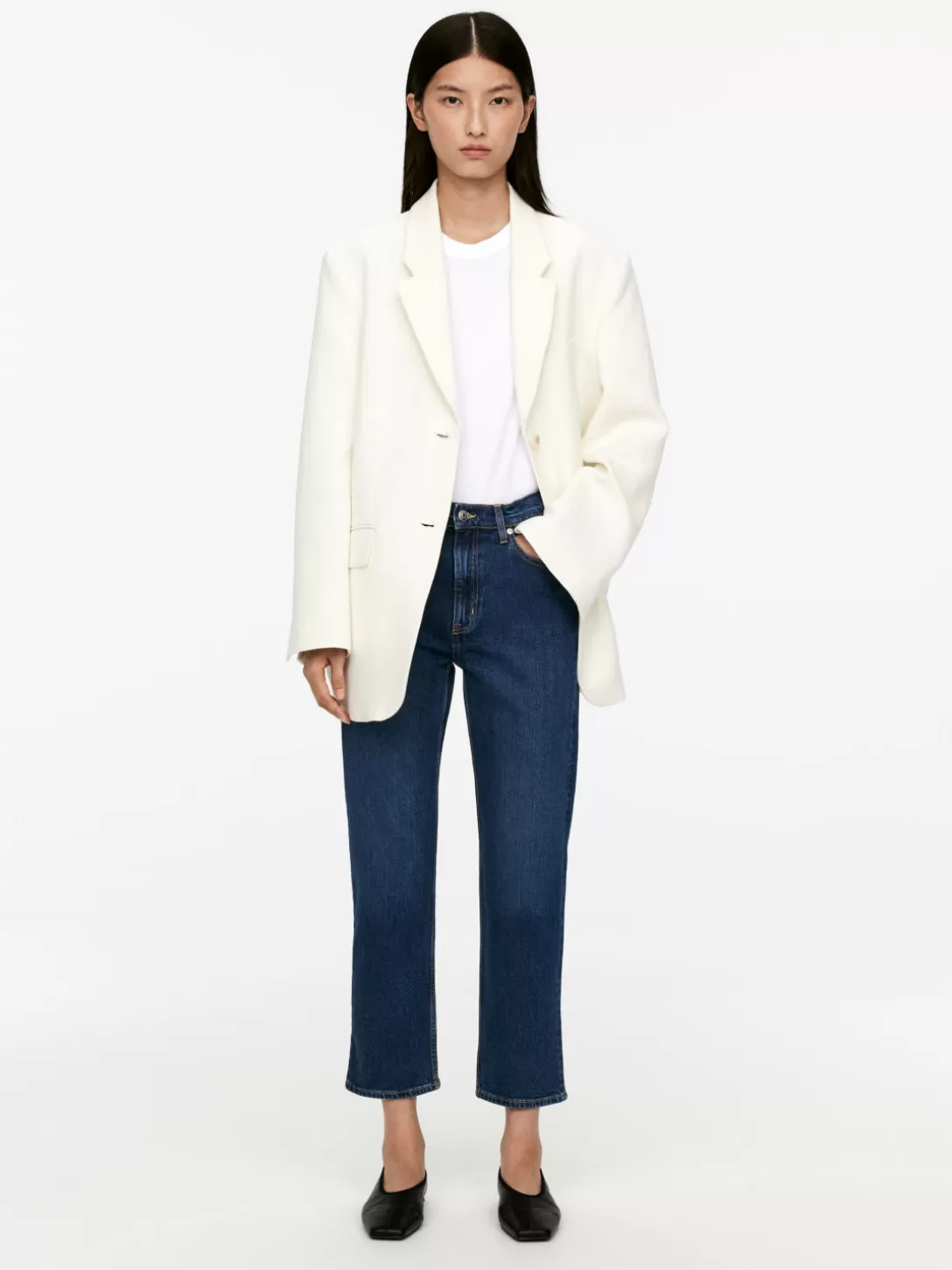 ARKET JADE CROPPED Smala Stretchjeans- Jeans