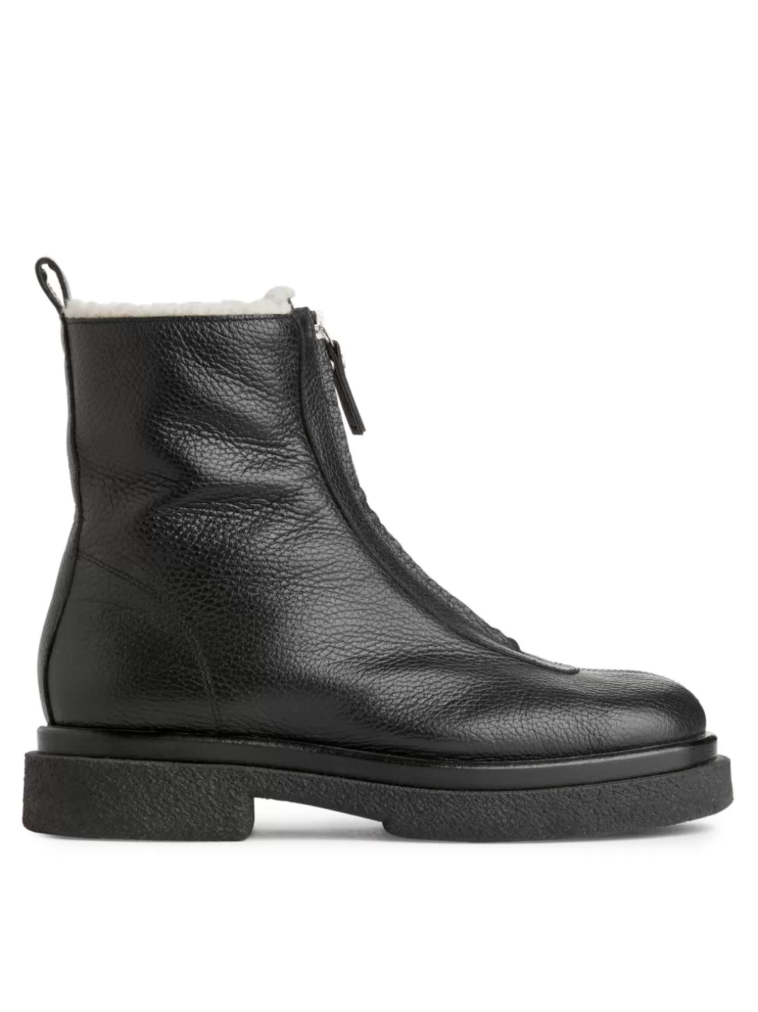 ARKET Läderstövlar Med Fuskpäls- Boots