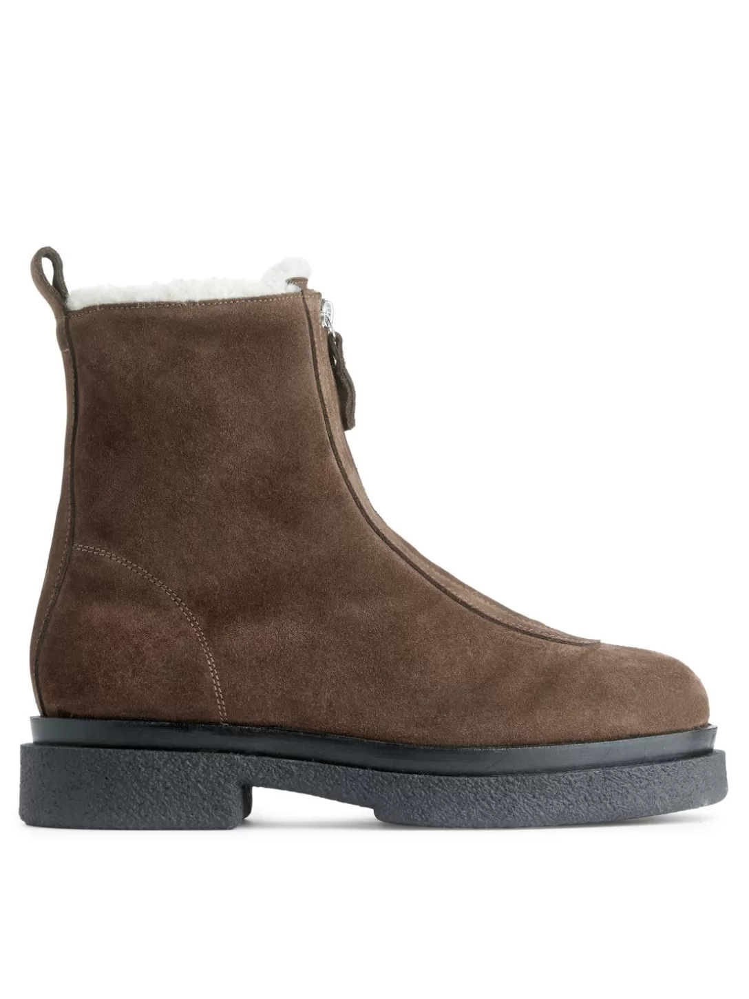 ARKET Läderstövlar Med Fuskpäls- Boots
