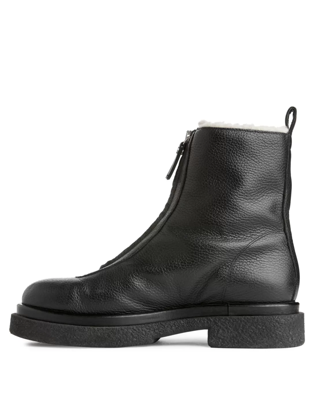 ARKET Läderstövlar Med Fuskpäls- Boots