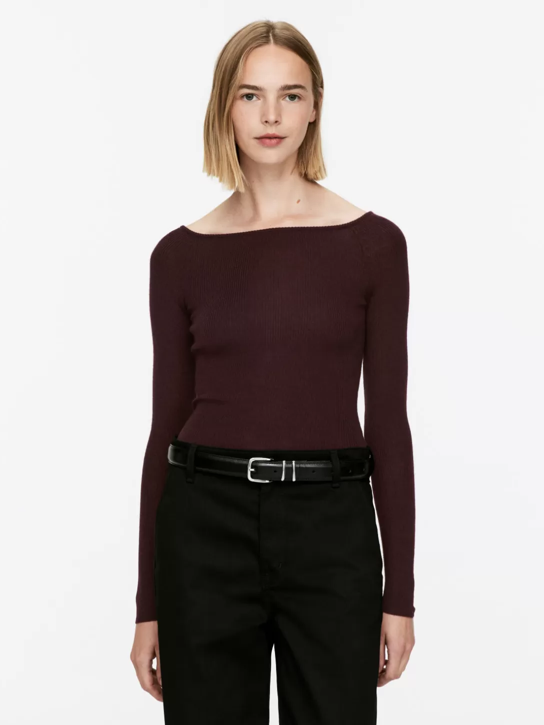 ARKET Off-shoulder-topp I Ullblandning- Stickade Tröjor Och Koftor