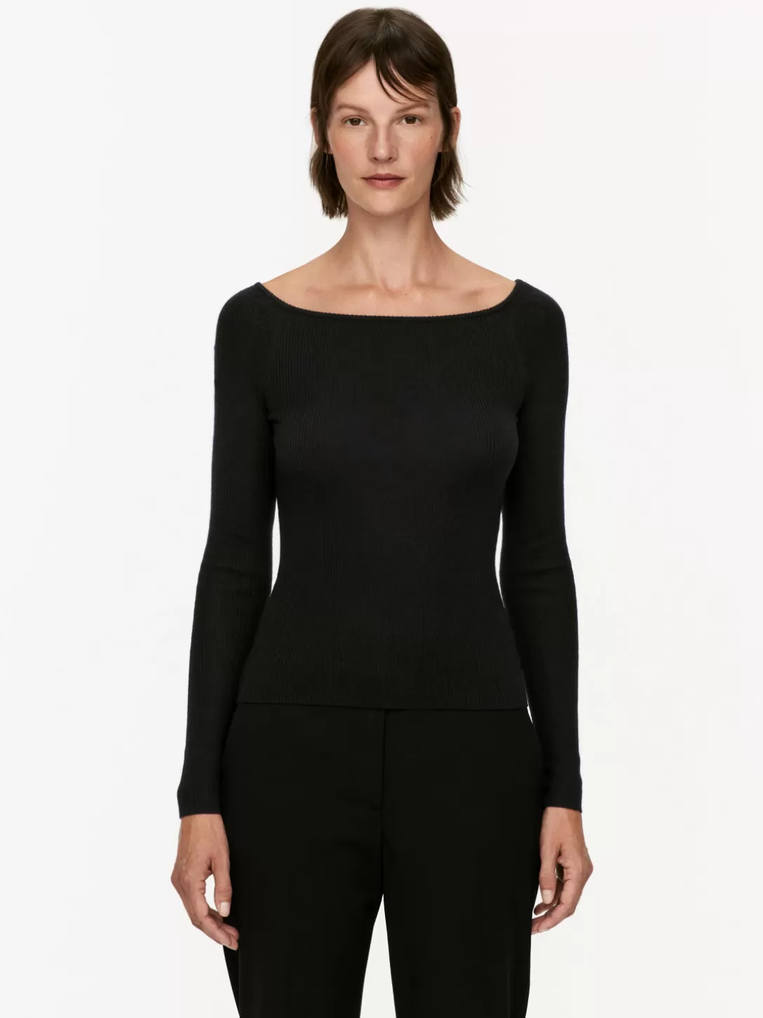 ARKET Off-shoulder-topp I Ullblandning- Stickade Tröjor Och Koftor