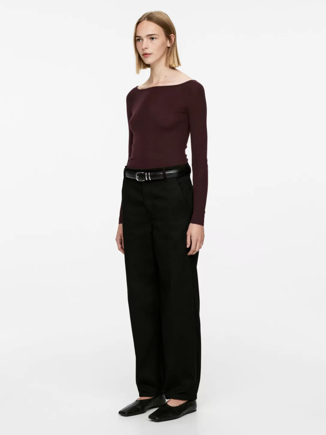 ARKET Off-shoulder-topp I Ullblandning- Stickade Tröjor Och Koftor