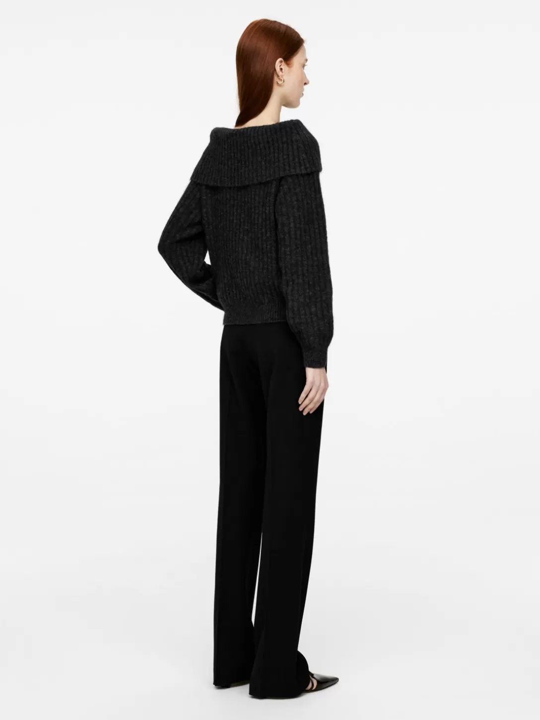 ARKET Ribbad Off Shoulder-tröja- Stickade Tröjor Och Koftor