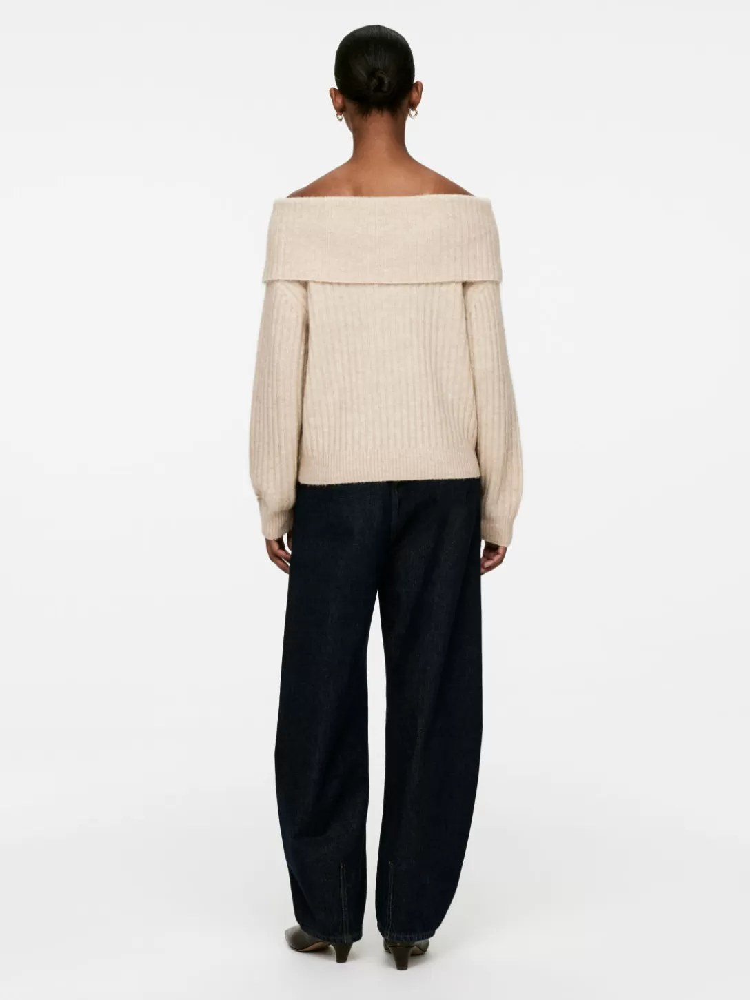 ARKET Ribbad Off Shoulder-tröja- Stickade Tröjor Och Koftor