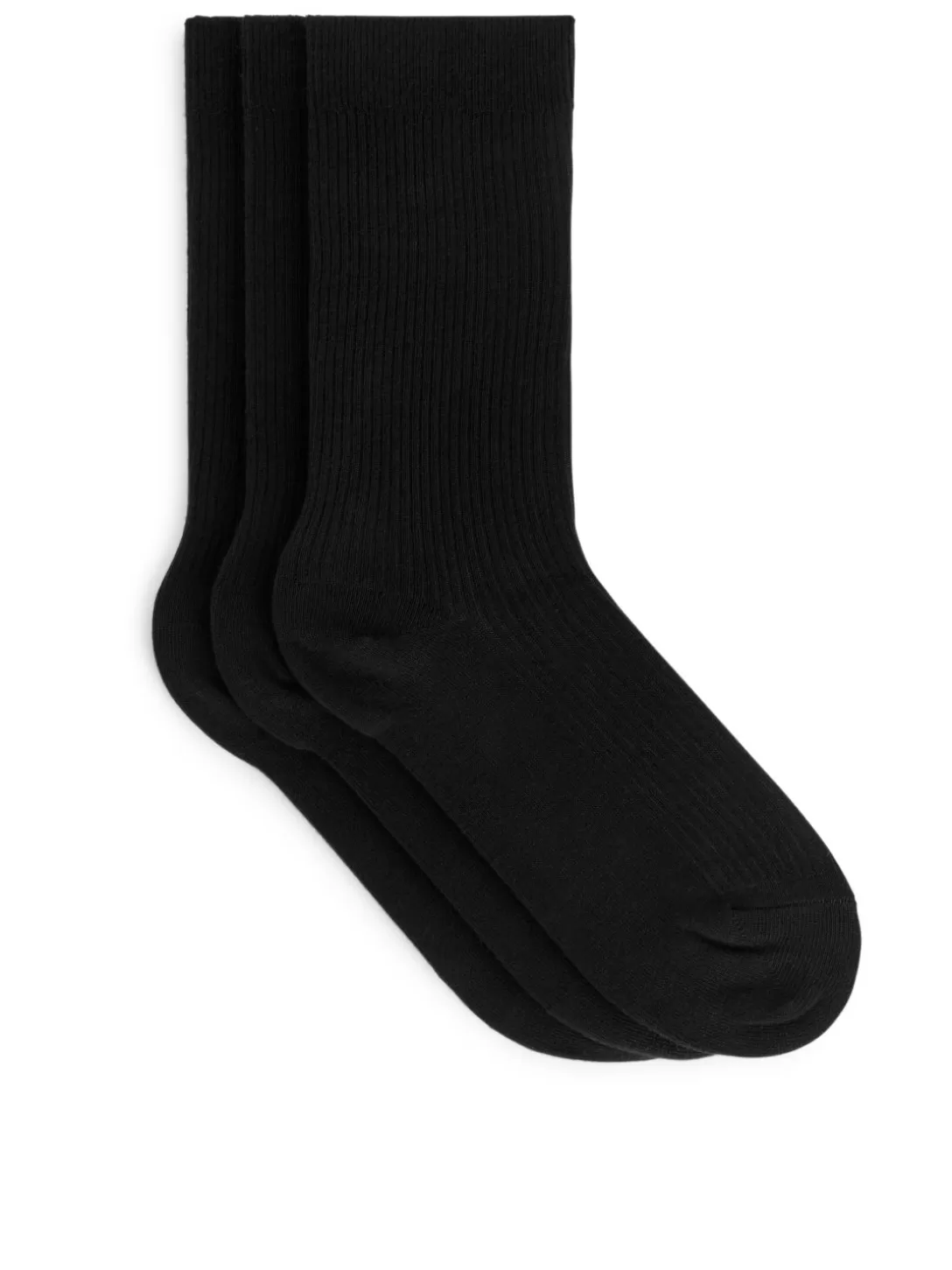 ARKET Ribbade Bomullsstrumpor, 3-pack- Strumpor