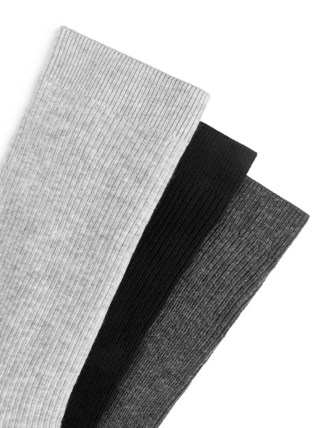 ARKET Ribbade Bomullsstrumpor, 3-pack- Strumpor