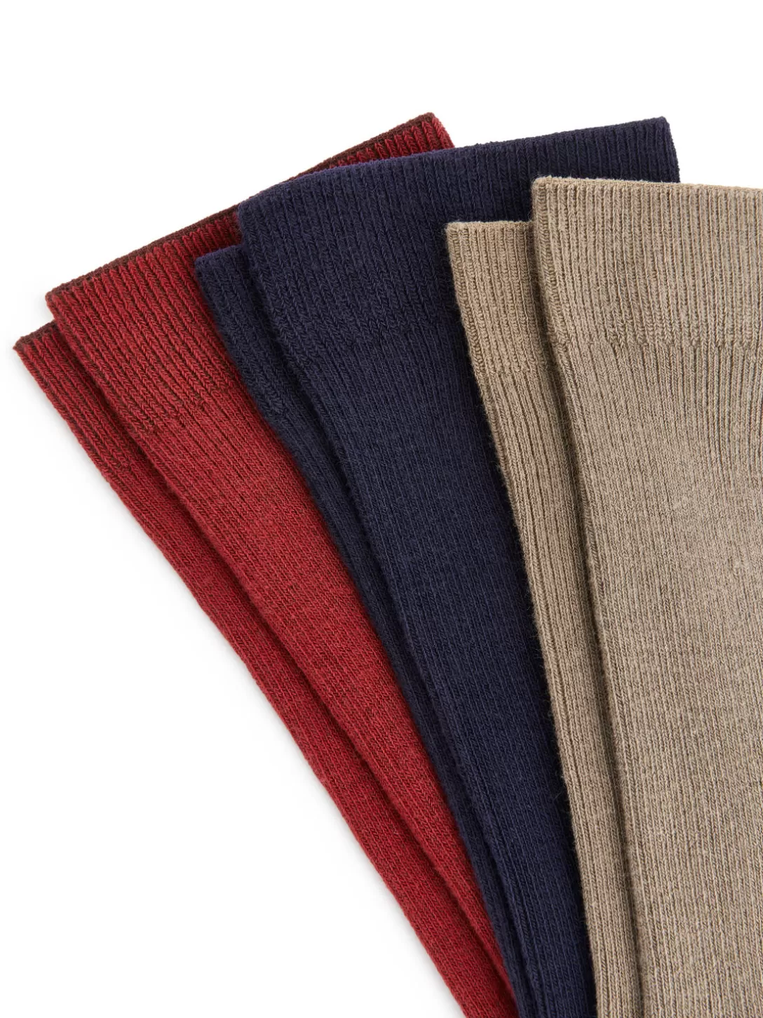 ARKET Ribbade Bomullsstrumpor, 3-pack- Strumpor