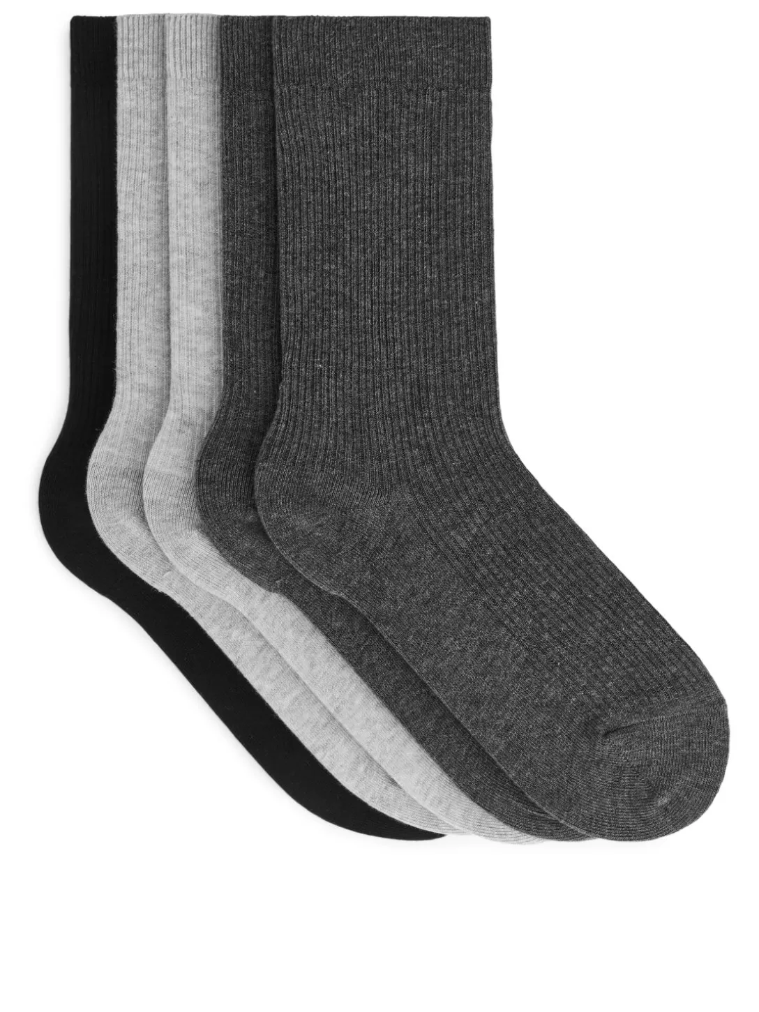 ARKET Ribbade Bomullsstrumpor, 5-pack- Strumpor