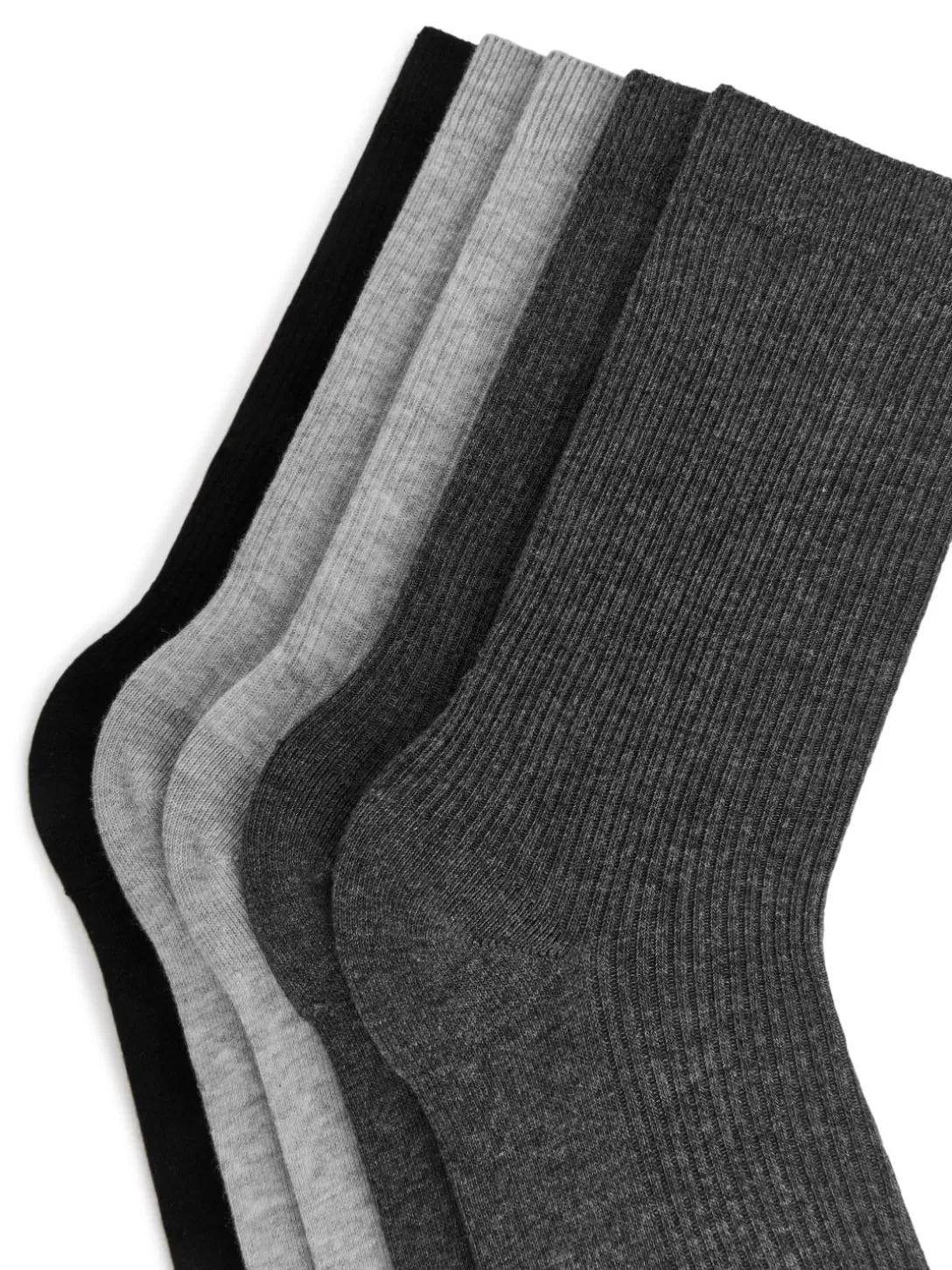 ARKET Ribbade Bomullsstrumpor, 5-pack- Strumpor