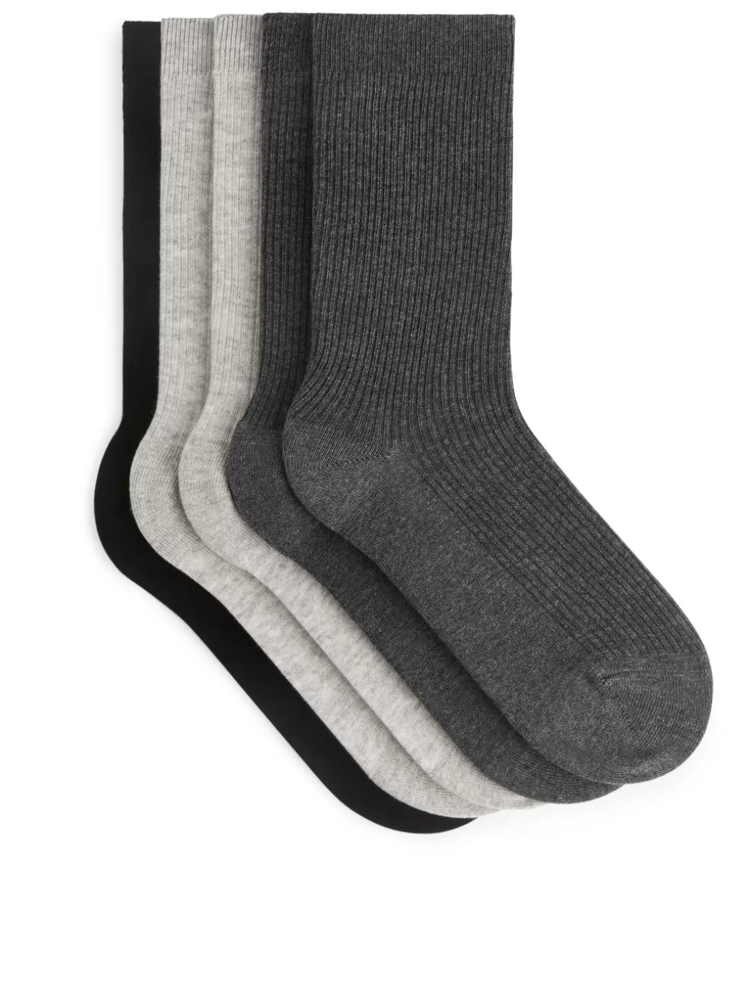 ARKET Ribbade Bomullstrumpor, 5-pack- Strumpor