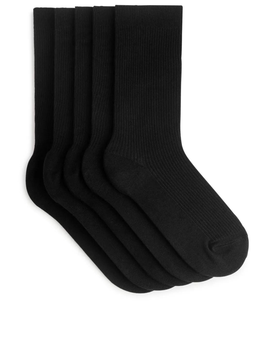 ARKET Ribbade Bomullstrumpor, 5-pack- Strumpor