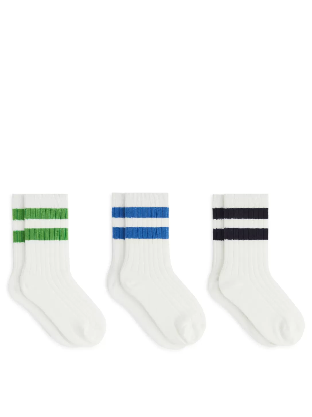 ARKET Ribbstickade Strumpor, 3-pack-Barn Strumpor & Strumpbyxor