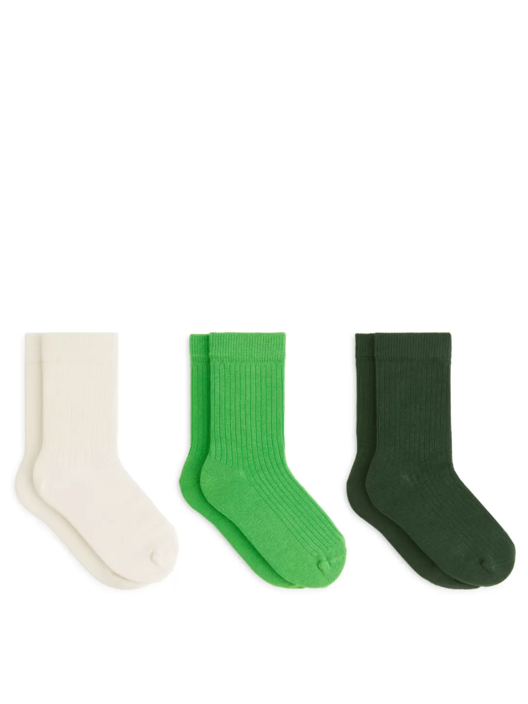 ARKET Ribbstickade Strumpor, 3-pack-Barn Strumpor & Strumpbyxor