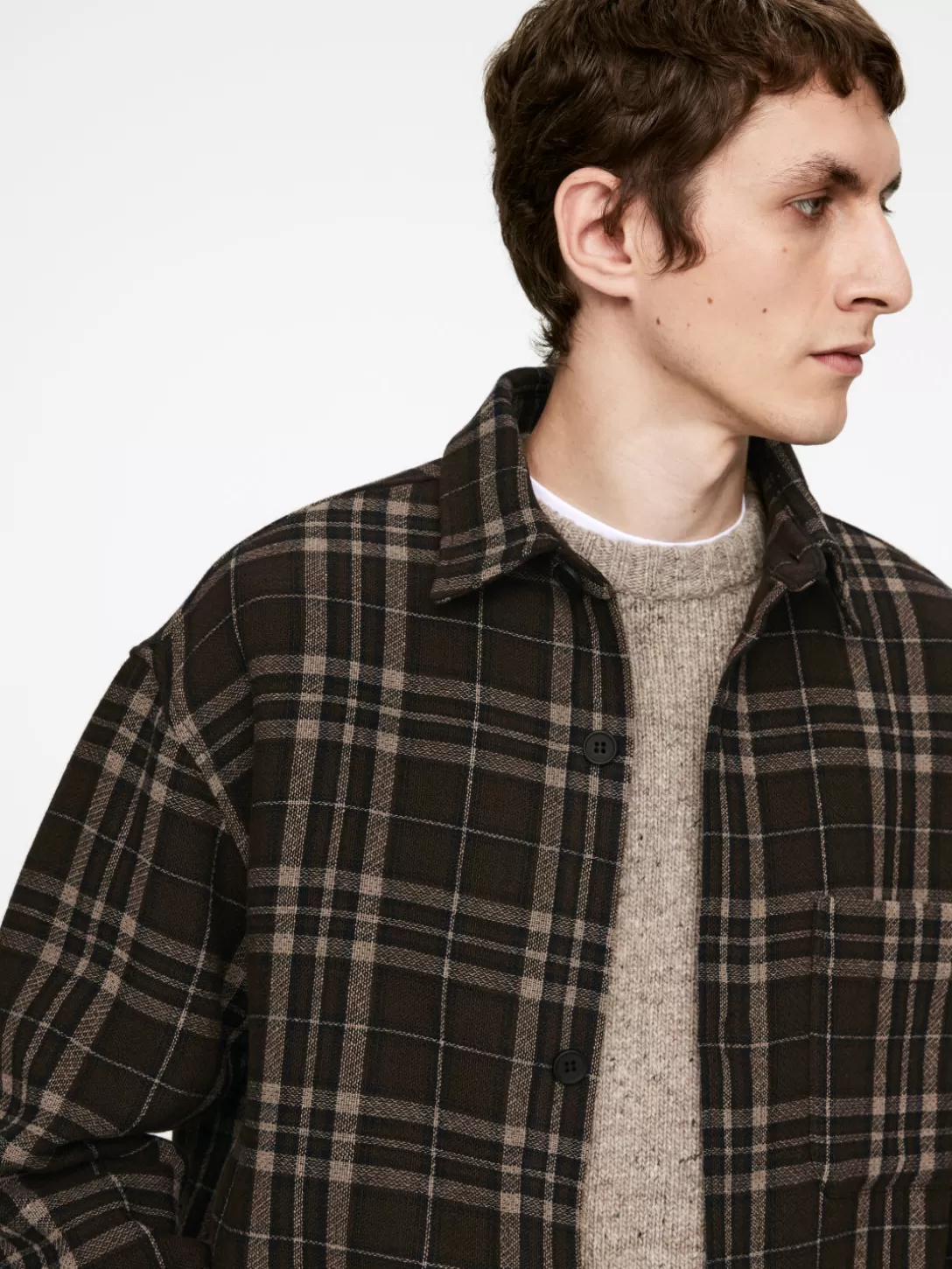 ARKET Skjorta I En Ullblandning Med Lös Passform- Skjortor | Overshirts