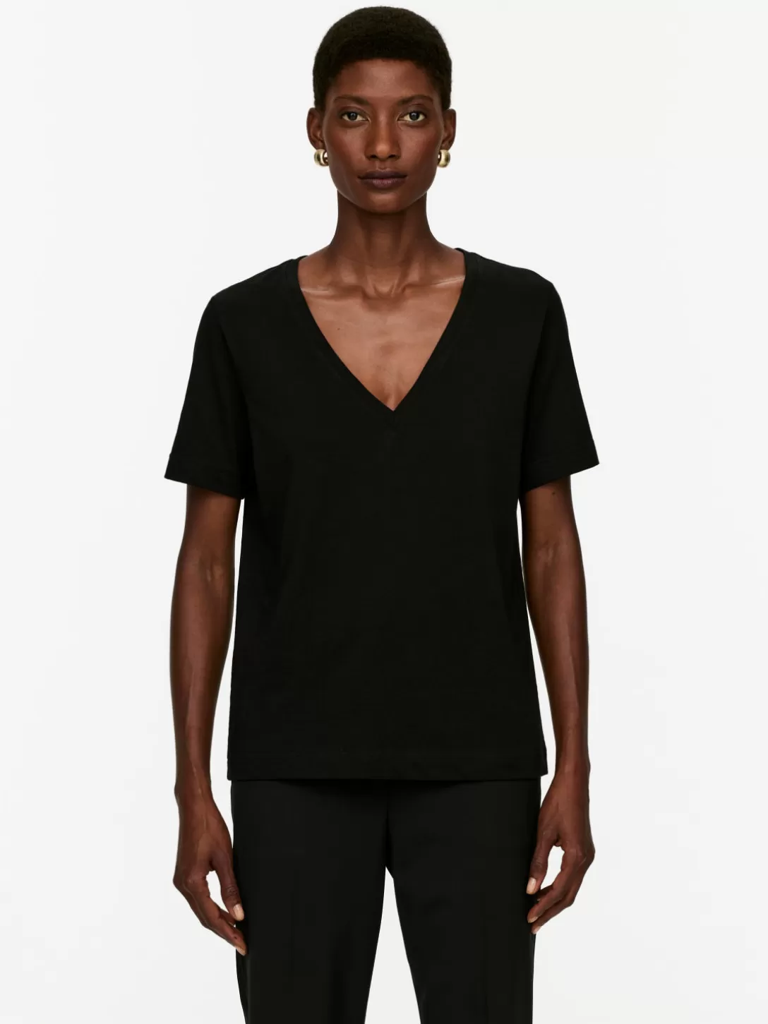 ARKET V-ringad T-shirt- T-Shirts