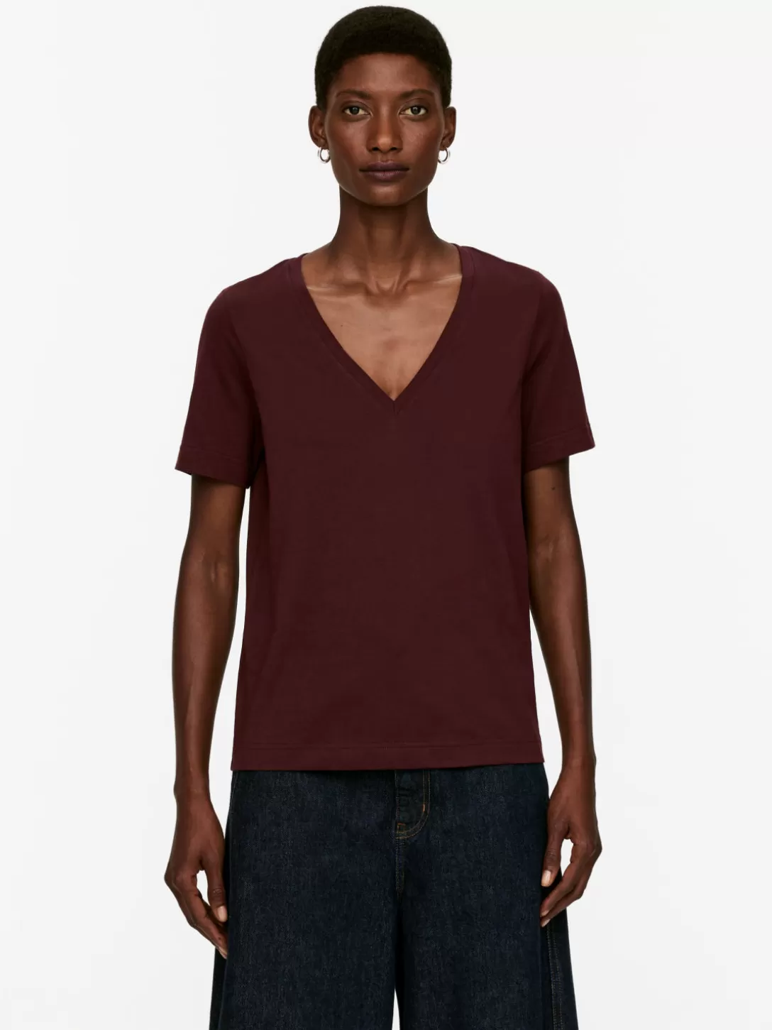 ARKET V-ringad T-shirt- T-Shirts