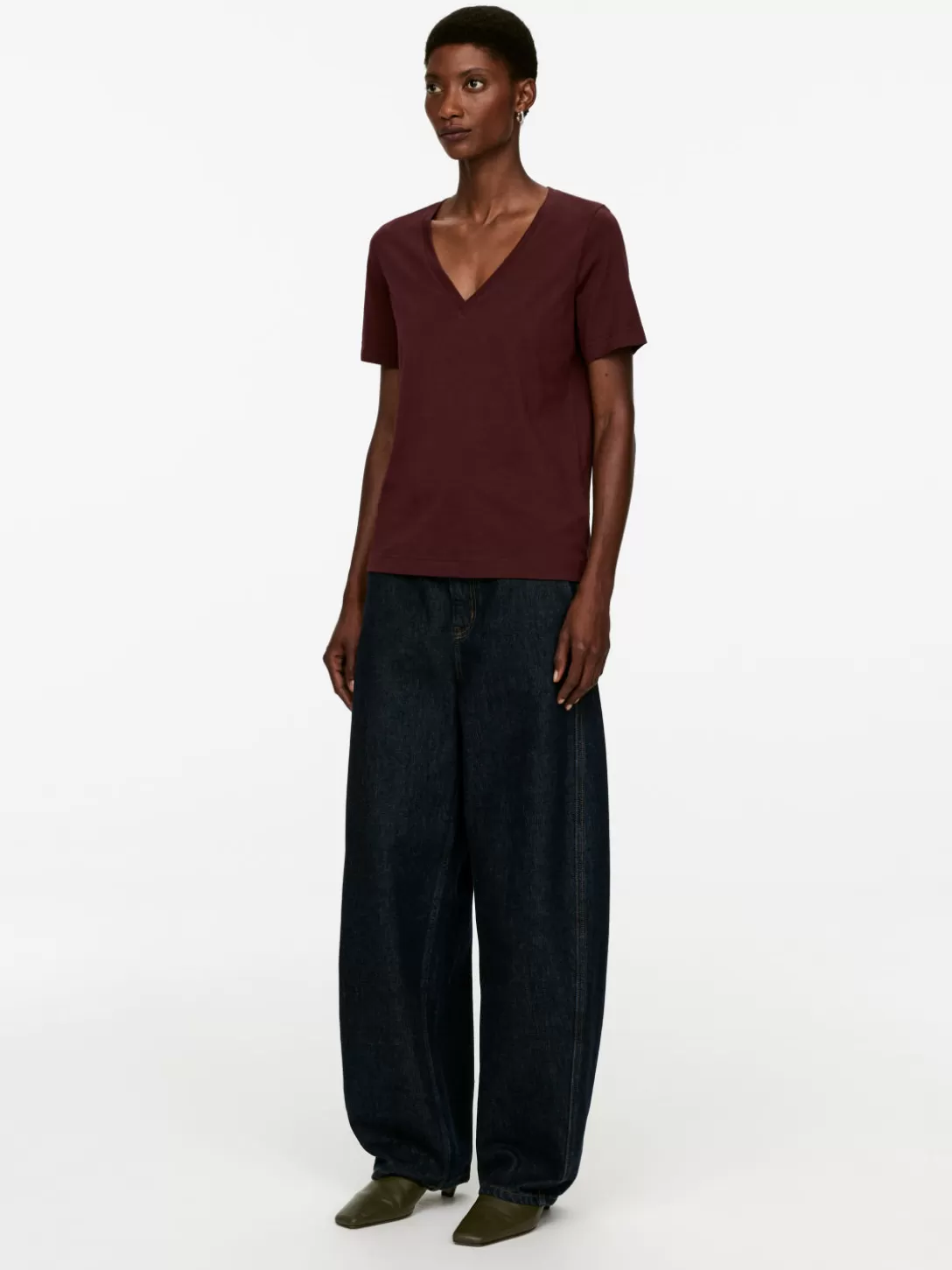 ARKET V-ringad T-shirt- T-Shirts